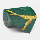 Groen marmeren patroon met goud stropdas (Opgerold)