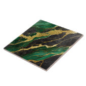 Groen marmeren patroon met goud tegeltje (Zijkant)