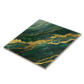 Groen marmeren patroon met goud tegeltje (Zijkant)