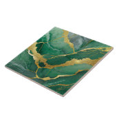 Groen marmeren patroon met goud tegeltje (Zijkant)