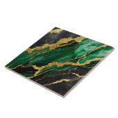 Groen marmeren patroon met goud tegeltje (Zijkant)