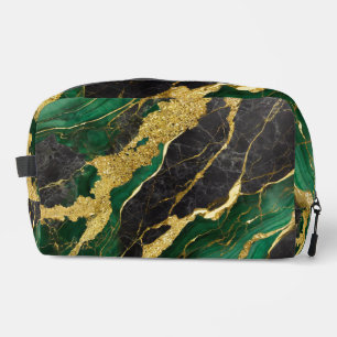 Groen marmeren patroon met goud toilettasje