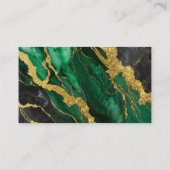 Groen marmeren patroon met goud visitekaartje (Achterkant)