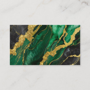 Groen marmeren patroon met goud visitekaartje