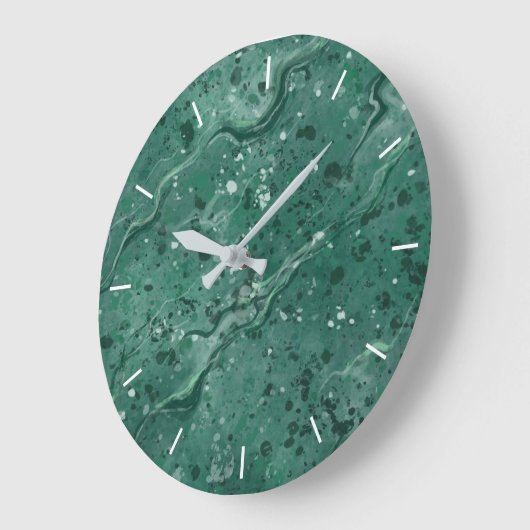Groen Marmeren Patroon Muurklok Grote Klok (Hoek)