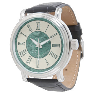  groen marmeren patroonhorloge horloge
