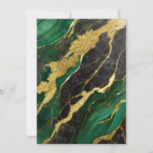 Groen marmerpatroon met goud kaart