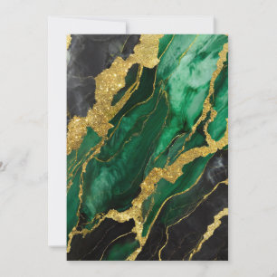 Groen marmerpatroon met goud kaart