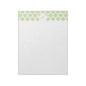 Groen Marokkaans Patroon met Monogram Blocnote (Linkerzijde)