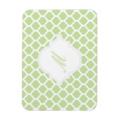 Groen Marokkaans Patroon met Monogram Magneten (Verticaal)