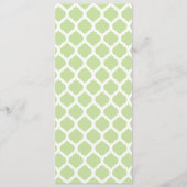 Groen Marokkaans Pattern Wedding Menus Menu (Voorkant)