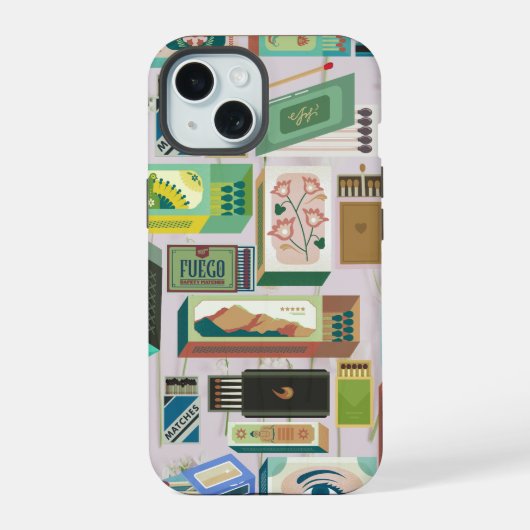 Groen Matchbox telefoonhoesje iPhone 15 Case (Achterkant)