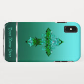 Groen medieval Cross iPhone XS Max Hoesje (Achterkant (horizontaal))