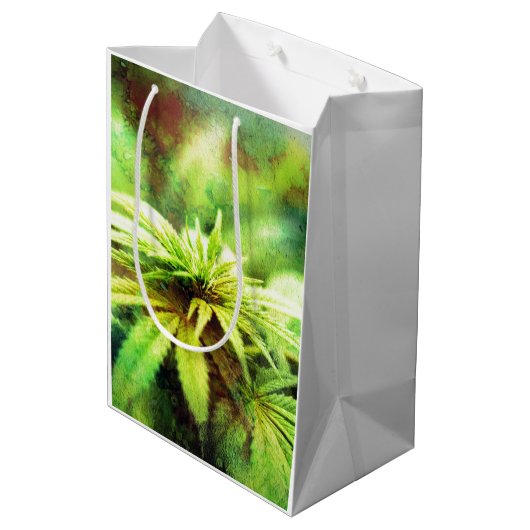 Groen Medium Cadeauzakje (Achterkant Gekanteld)