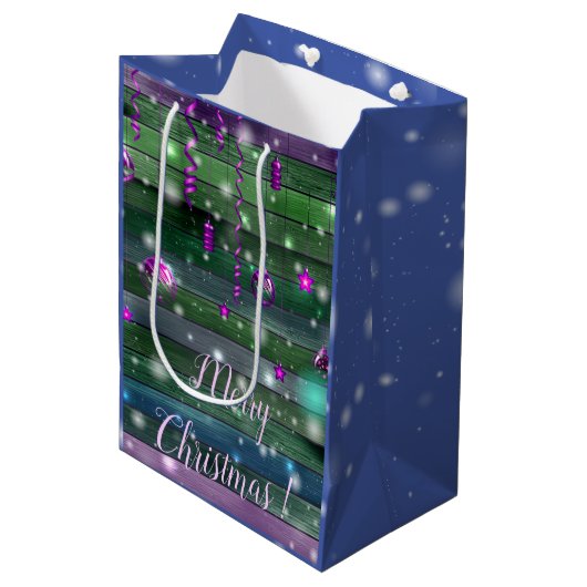 Groen Medium Cadeauzakje (Voorkant Gekanteld)