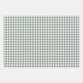 groen meer Gingham Check Pattern Inpakpapier Vel (Voorkant)