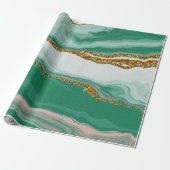 Groen meer inpakpapier | Luxe bruiloften (Uitgerold)