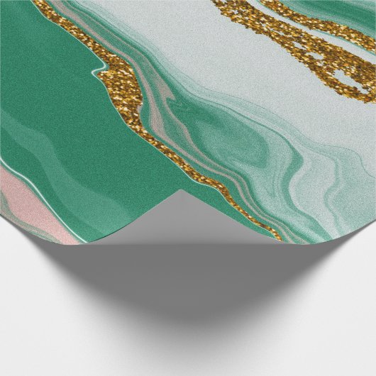 Groen meer inpakpapier | Luxe bruiloften (Hoek)