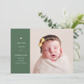 Groen meer liefde, meer vreugde | Vakantie geboort Feestdagenkaart (Staand voorkant)