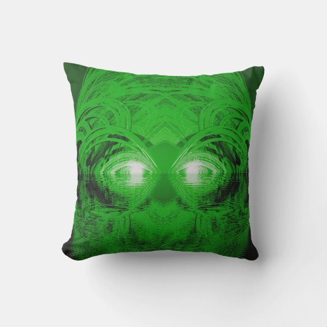 Groen meerwezen buitenkussen (Voorkant)