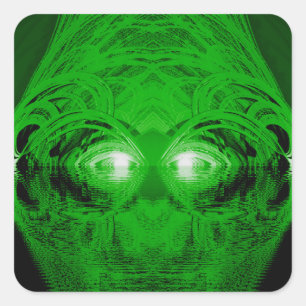 Groen meerwezen vierkante sticker
