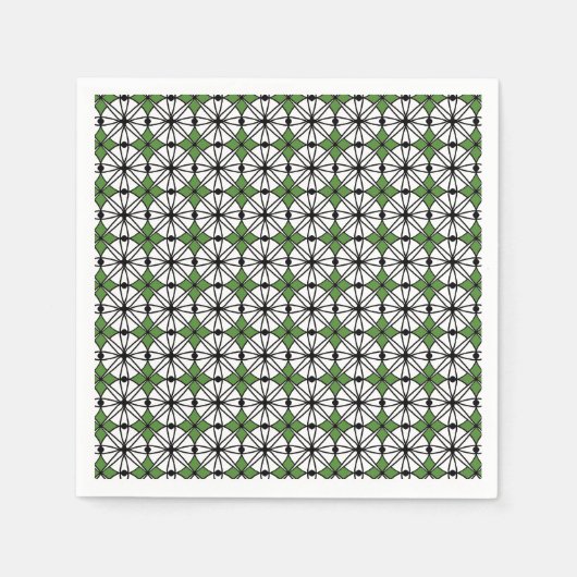 Groen meetpatroon servet (Voorkant)