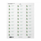 Groen Meisje Kroon Retouradres Etiket (Full Sheet)