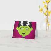 Groen meisje monster kaart (Gele Bloem)