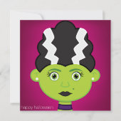 Groen meisje monster kaart (Voorkant)