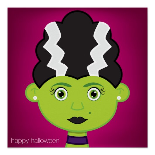 Groen meisje monster poster (Voorkant)