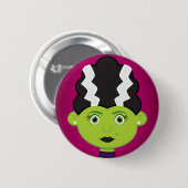Groen meisje monster ronde button 5,7 cm (Voorkant /achterkant)