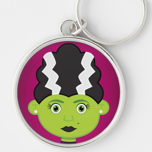 Groen meisje monster sleutelhanger (Voorkant)