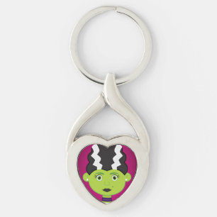 Groen meisje monster sleutelhanger