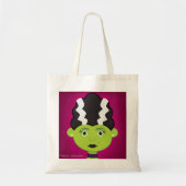 Groen meisje monster tote bag (Voorkant)