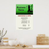 Groen meisje Spa Massage Beauty Salon Poster (Keuken)