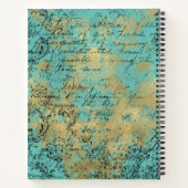  Groen Melk op Aqua Personalized Schets Notitieboek (Achterkant)