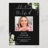 Groen Memorial Funeral Order Of Service Programmakaart (Voorkant)