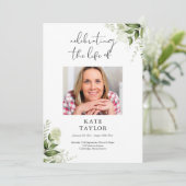 Groen Memorial Funeral Order Of Service  Programmakaart (Staand voorkant)