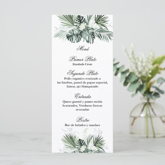 Groen menu sjabloon voor elke gelegenheid (Staand voorkant)