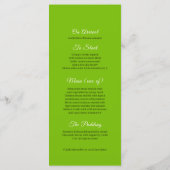 Groen menu Tropische waterverf bruiloft (Achterkant)