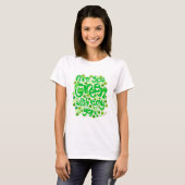 Groen met afgunst Grappig Ecologisch Slogan Ontwer T-shirt (Voorkant volledig)
