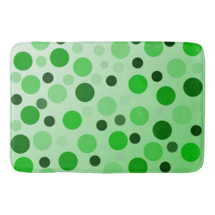 Groen met afgunst polka stippen, badmat