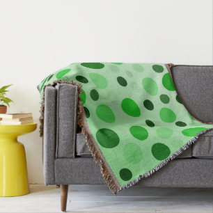 Groen met afgunst polka stippen, deken