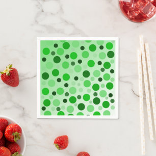 Groen met afgunst polka stippen, servet