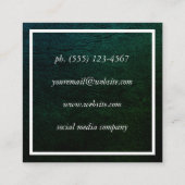 Groen met afwerking vierkante visitekaartje (Achterkant)