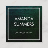 Groen met afwerking vierkante visitekaartje (Voorkant)