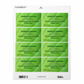 Groen met bananenblad etiket (Full Sheet)