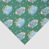 Groen met blauwe tas tissuepapier (Detail)