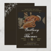 Groen met een romantische afbeelding van een stel kaart (Voorkant / Achterkant)