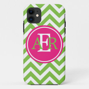 Groen met Envy Monogram iPhone 11 Hoesje